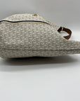 Michael Kors Addie Extra Large Vanilla Canvas Hobo Shoulder Bag