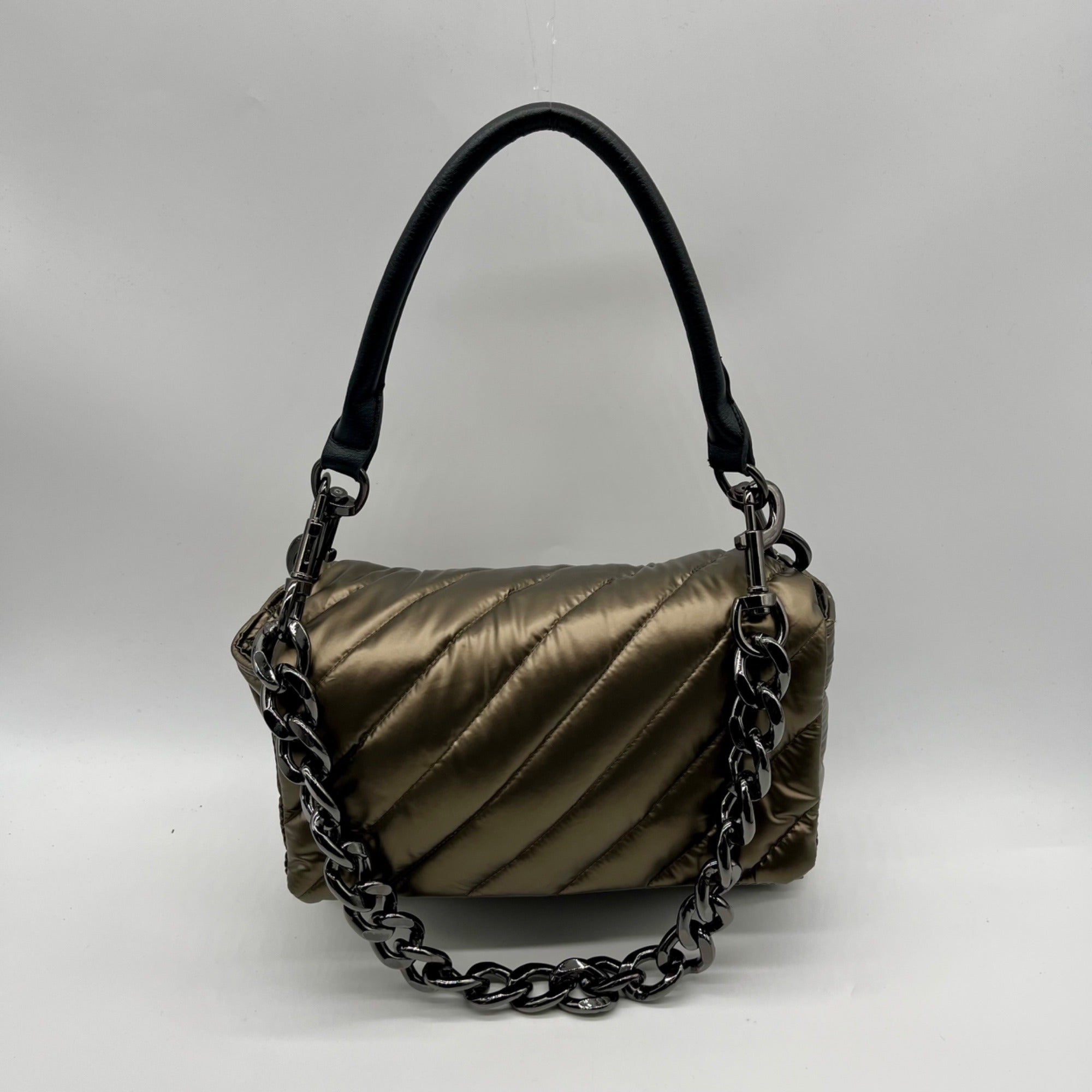 Think Royln Soft Bronze Nylon Shoulder Bag