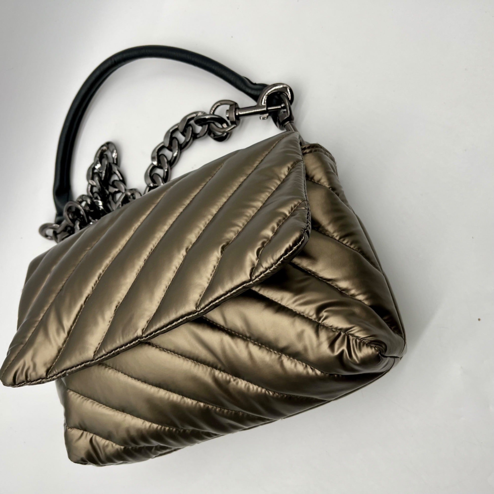Think Royln Soft Bronze Nylon Shoulder Bag