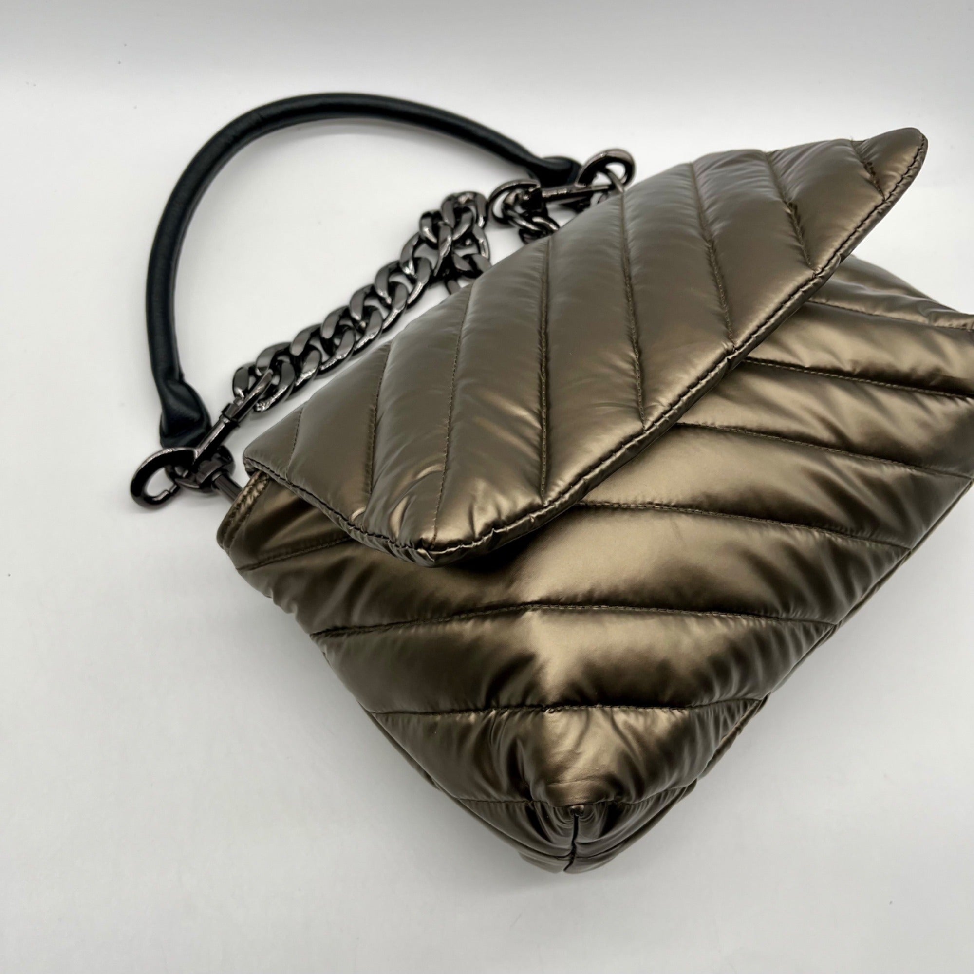Think Royln Soft Bronze Nylon Shoulder Bag