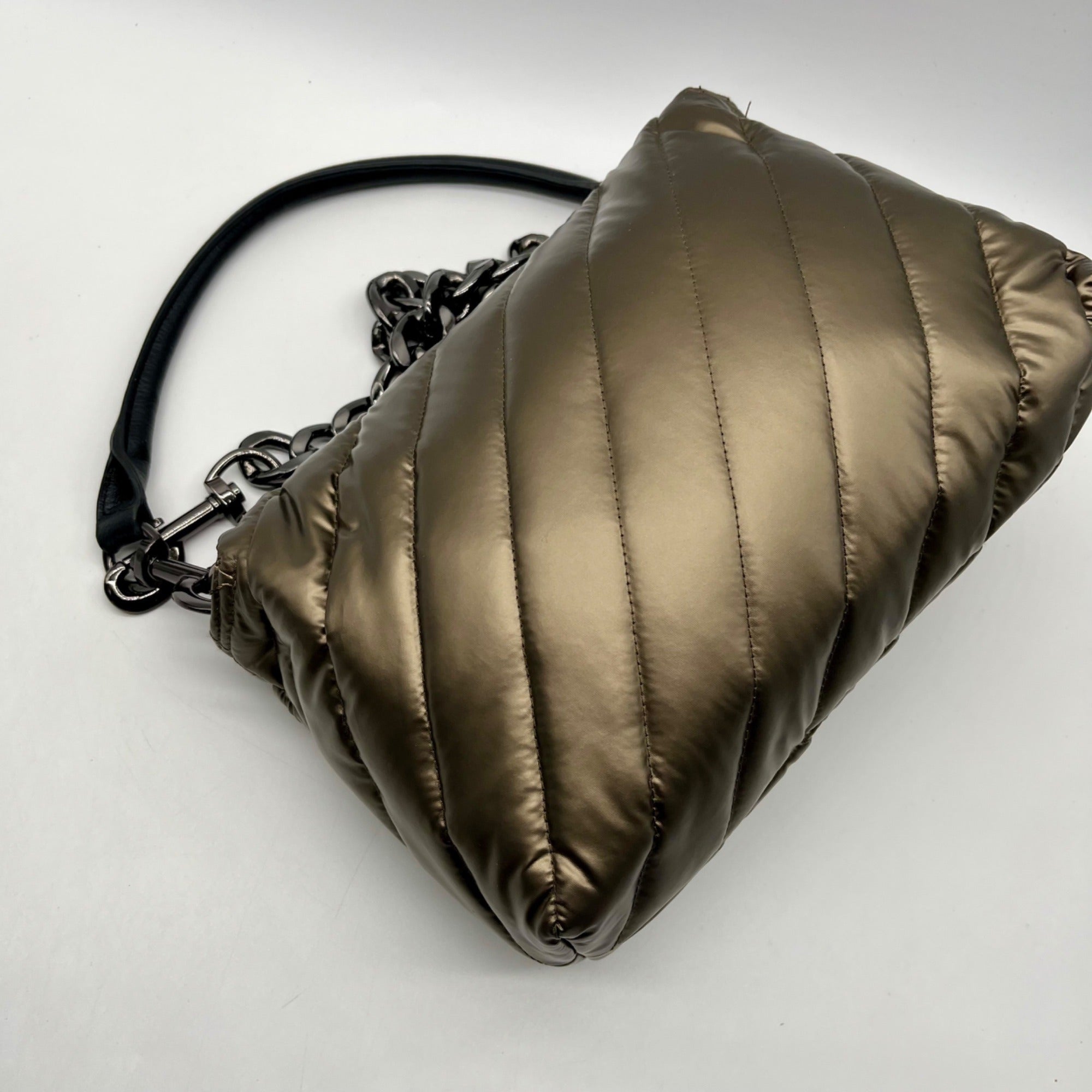 Think Royln Soft Bronze Nylon Shoulder Bag