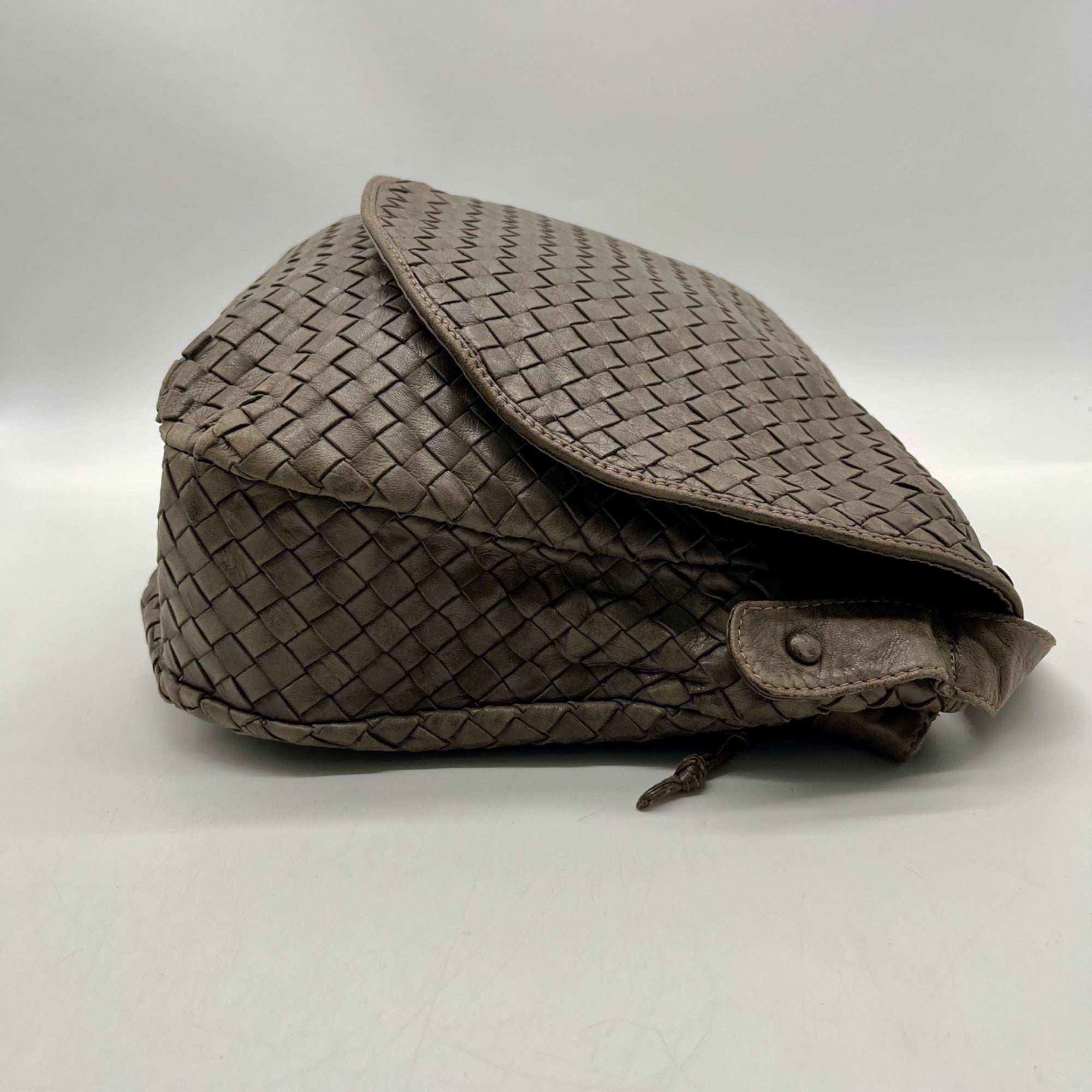 Bags By Mimi Grey Woven Leather Bag
