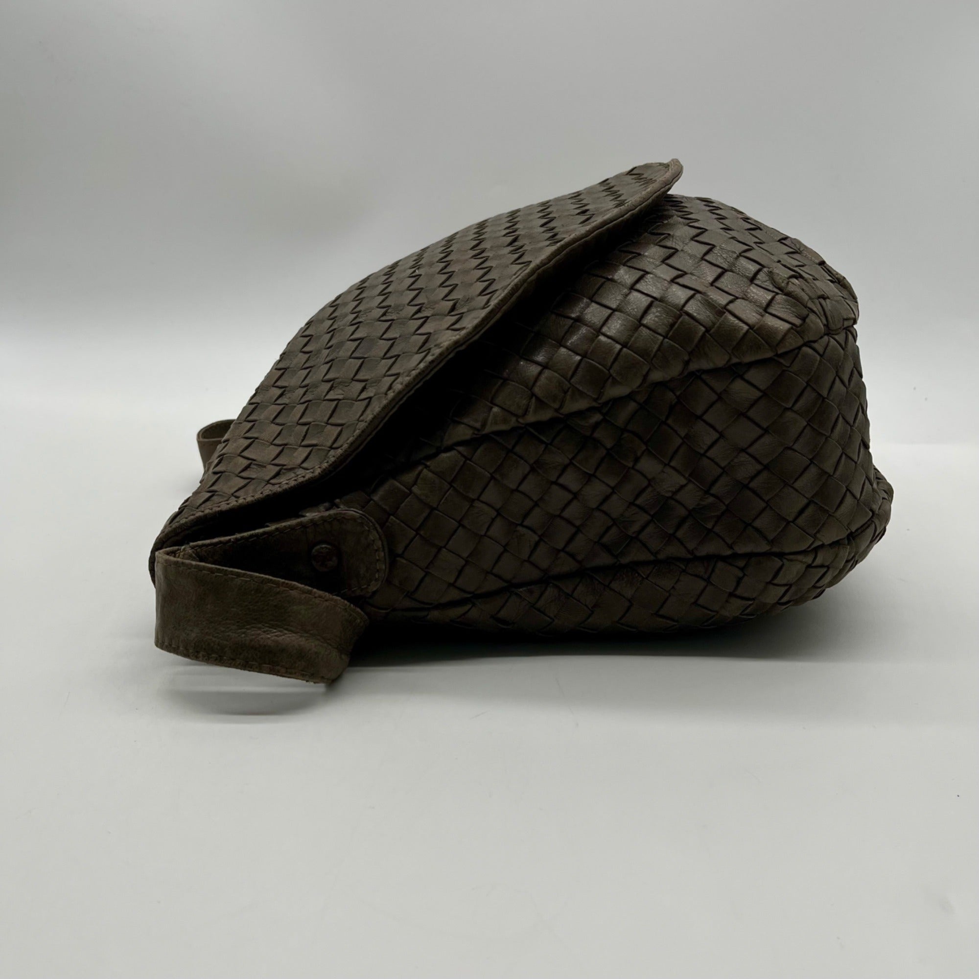 Bags By Mimi Grey Woven Leather Bag