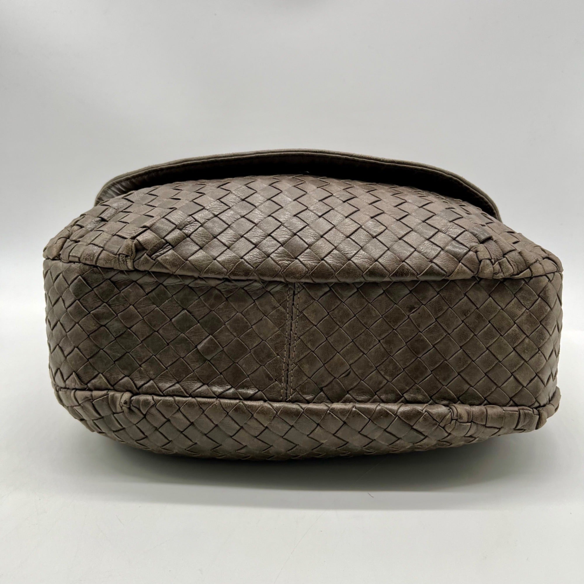 Bags By Mimi Grey Woven Leather Bag