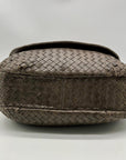 Bags By Mimi Grey Woven Leather Bag