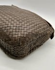 Bags By Mimi Grey Woven Leather Bag
