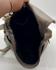 Bags By Mimi Grey Woven Leather Bag