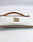 Dooney & Bourke White Pebble Grain Convertible Wristlet