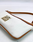 Dooney & Bourke White Pebble Grain Convertible Wristlet