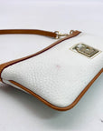 Dooney & Bourke White Pebble Grain Convertible Wristlet