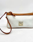 Dooney & Bourke White Pebble Grain Convertible Wristlet