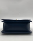 Valentino Orlandi Navy Blue Faux Leather Crossbody Bag