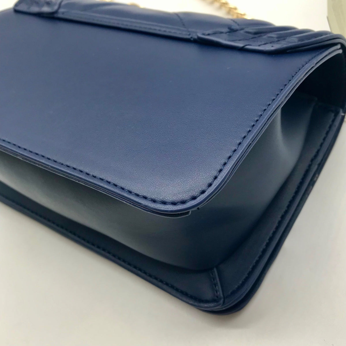 Valentino Orlandi Navy Blue Faux Leather Crossbody Bag
