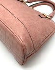 Giani Bernini Dusty Pink Croc Embossed Faux Leather Dome Satchel