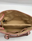 Giani Bernini Dusty Pink Croc Embossed Faux Leather Dome Satchel