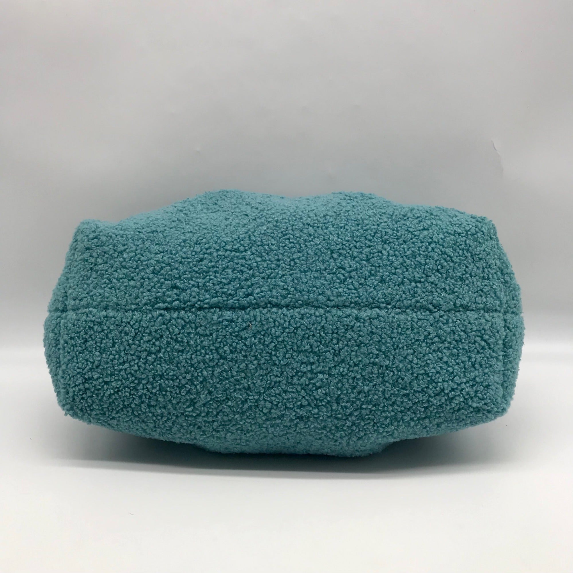 Themoire Teal Tia Re-Fur Shell Crossbody Clutch