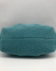 Themoire Teal Tia Re-Fur Shell Crossbody Clutch