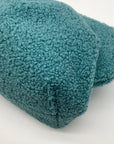 Themoire Teal Tia Re-Fur Shell Crossbody Clutch