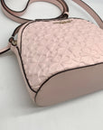 Kate Spade Pink Hollie Spade Embossed Leather Dome Crossbody Bag