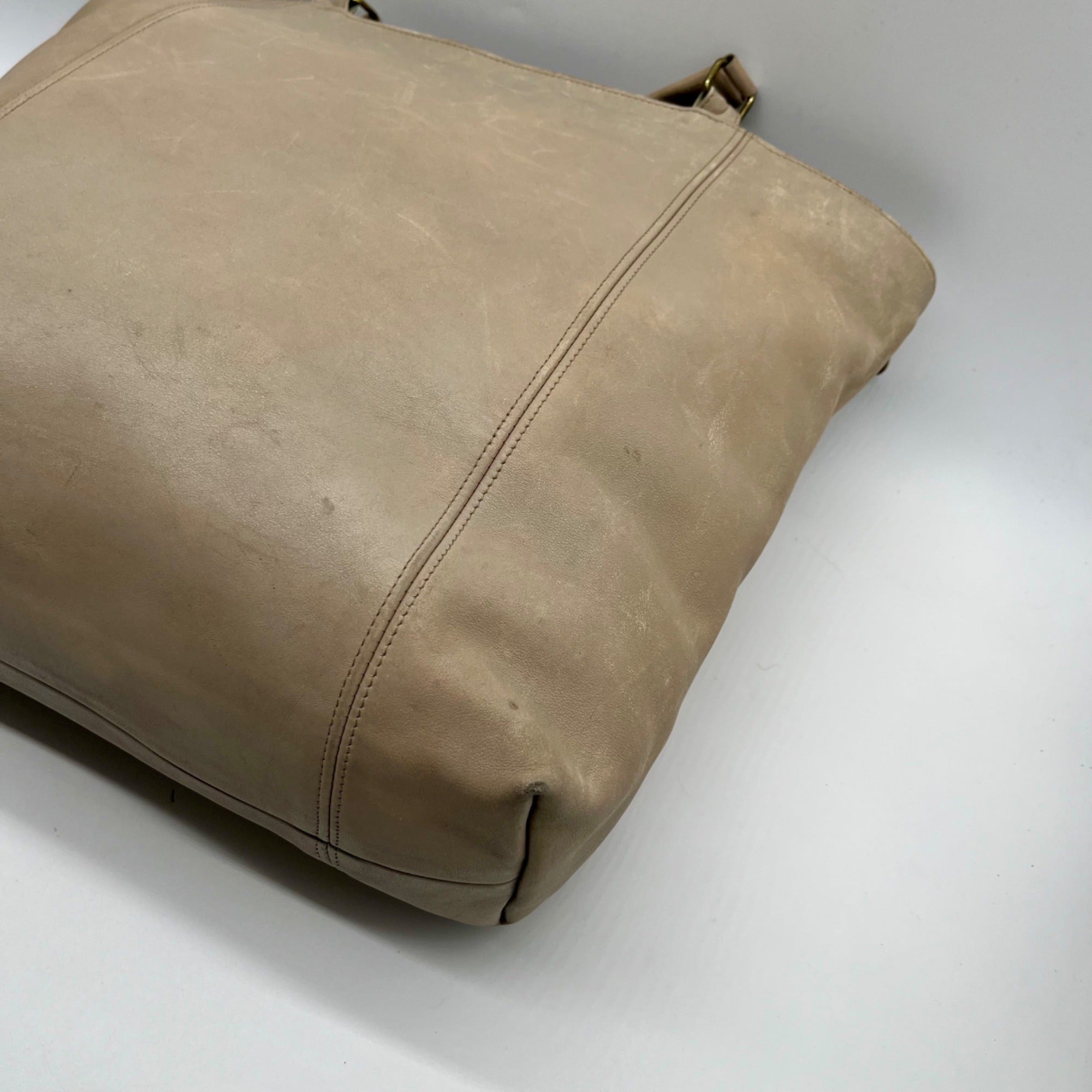 Coach Cream Slouchy Leather Shoulder Bag 9712
