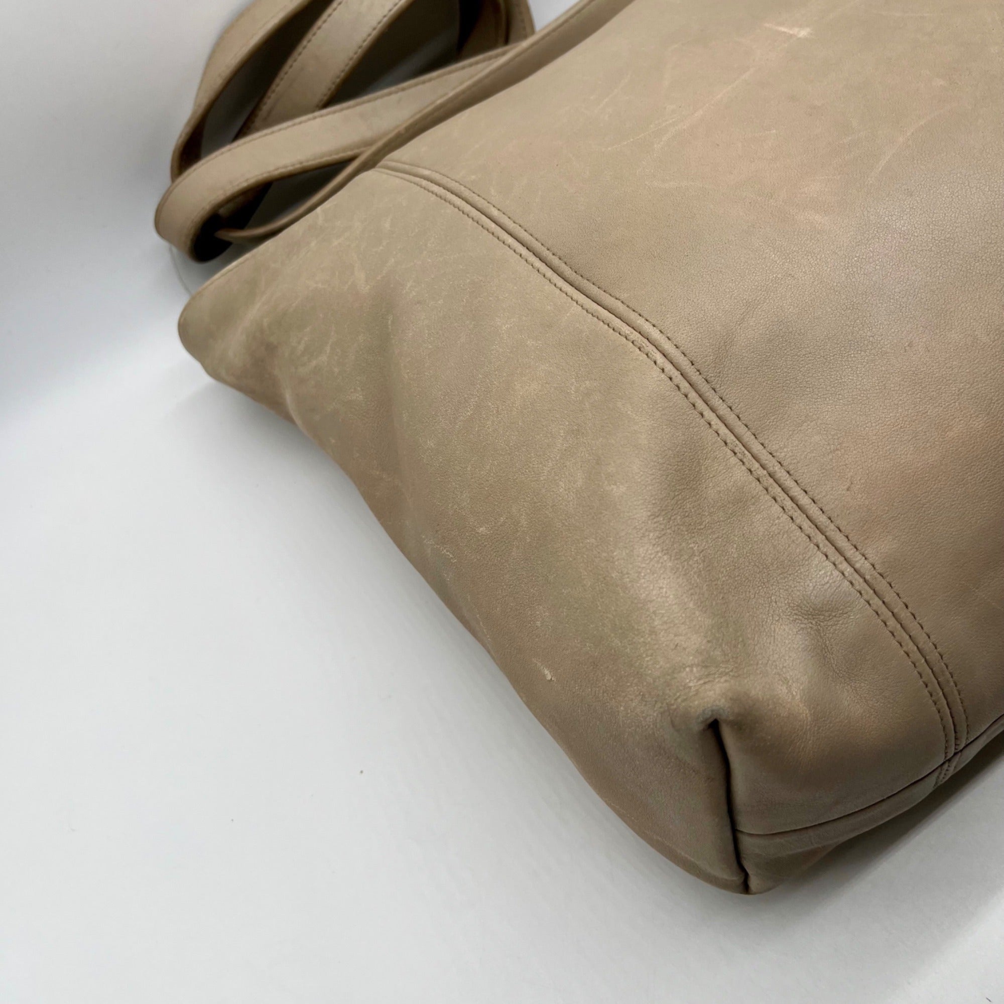 Coach Cream Slouchy Leather Shoulder Bag 9712