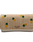 Kate Spade Beige Leather Darcy Pineapple Chain Wallet