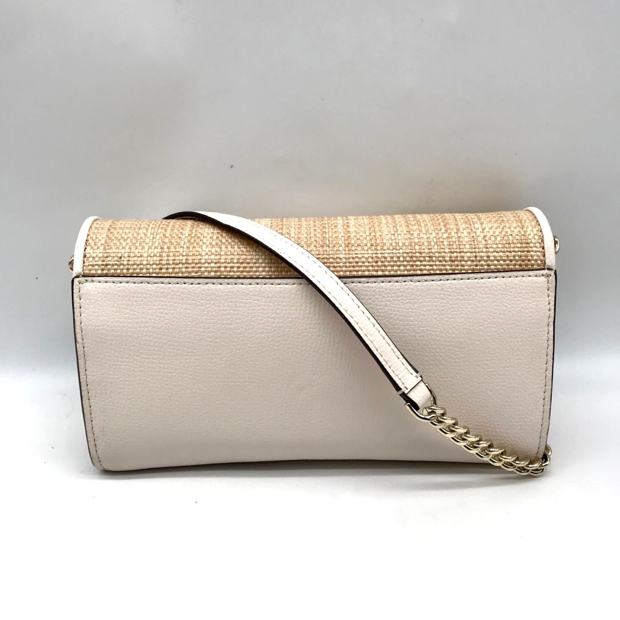 Kate Spade Beige Leather Darcy Pineapple Chain Wallet
