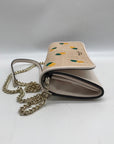 Kate Spade Beige Leather Darcy Pineapple Chain Wallet