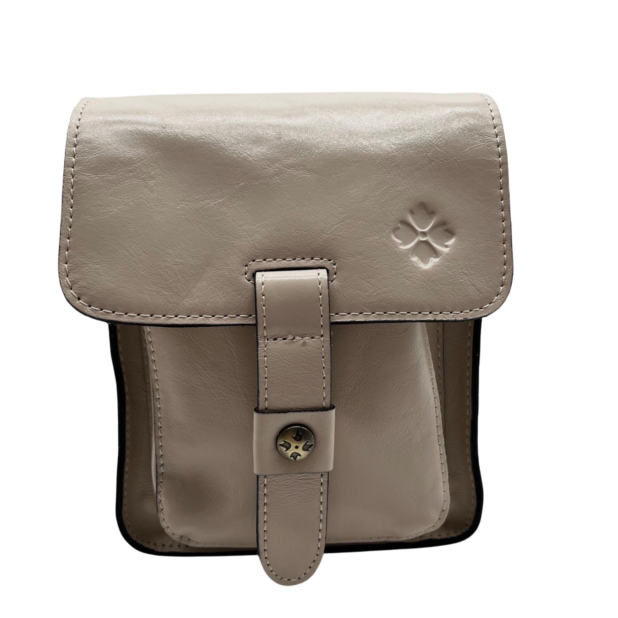 Patricia Nash Chalk White Leather Lari Crossbody Bag