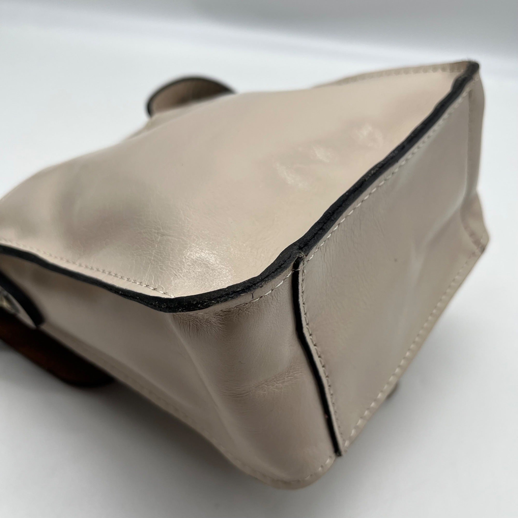 Patricia Nash Chalk White Leather Lari Crossbody Bag