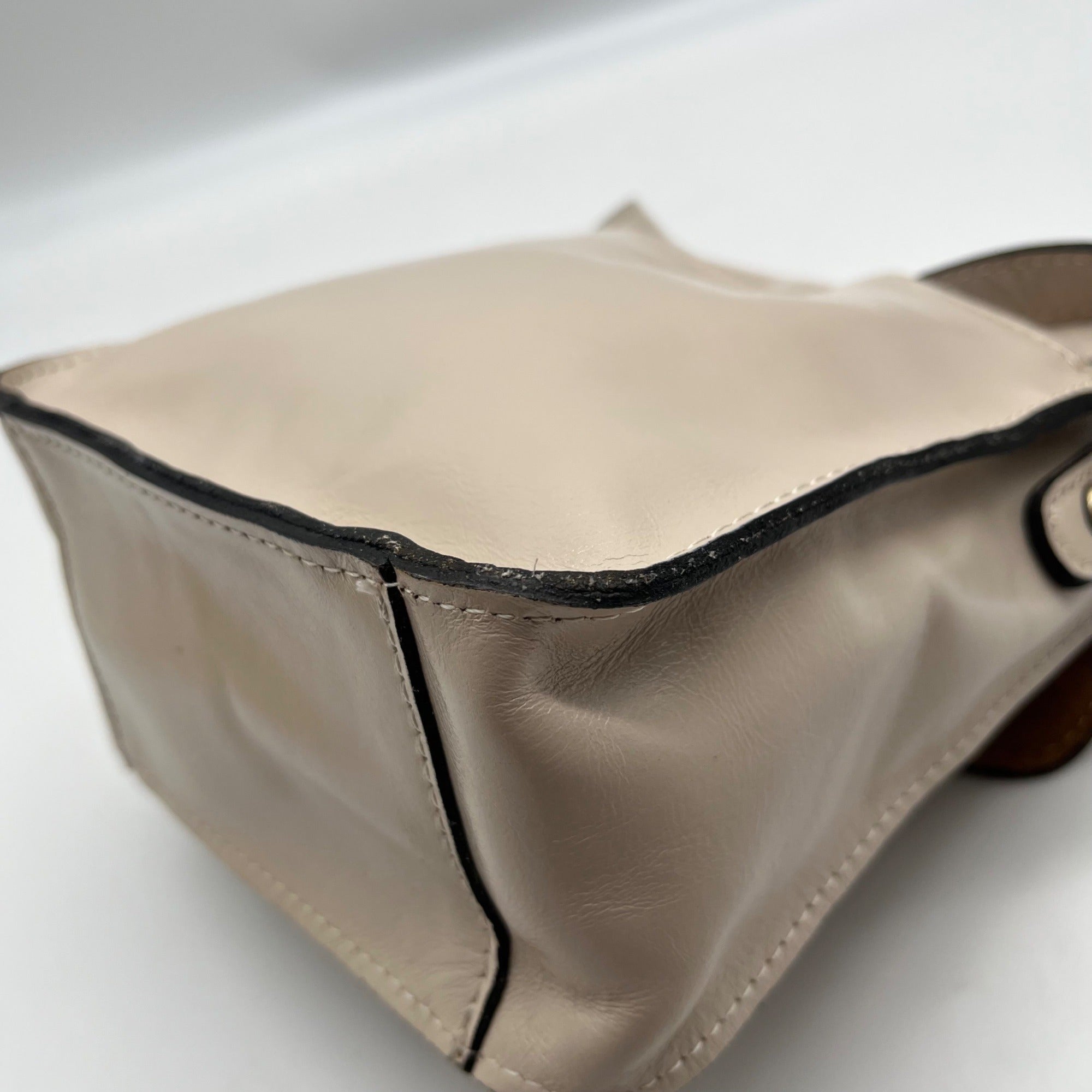 Patricia Nash Chalk White Leather Lari Crossbody Bag