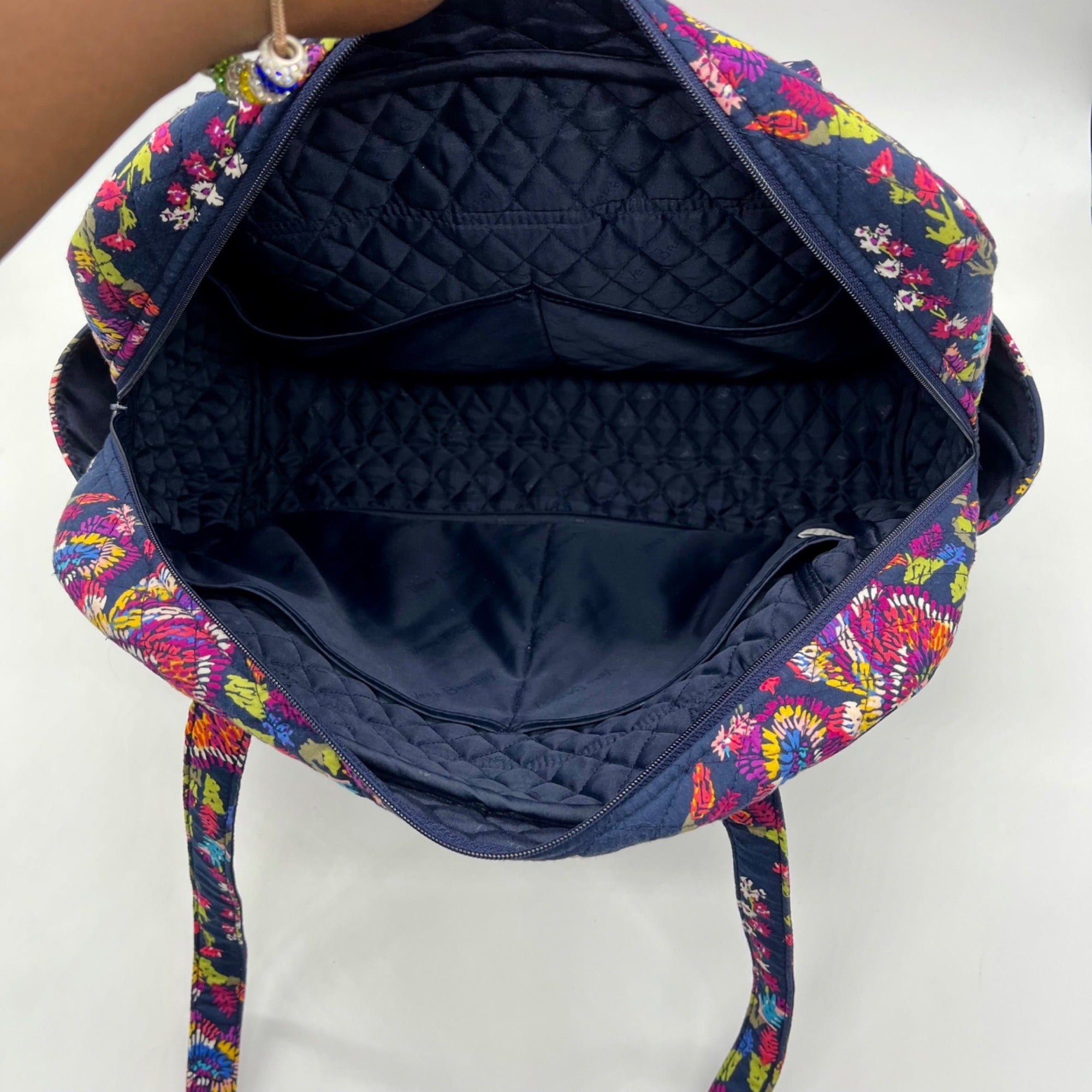 Vera Bradley Dark Blue Multicolor Paisley Large Diaper Bag