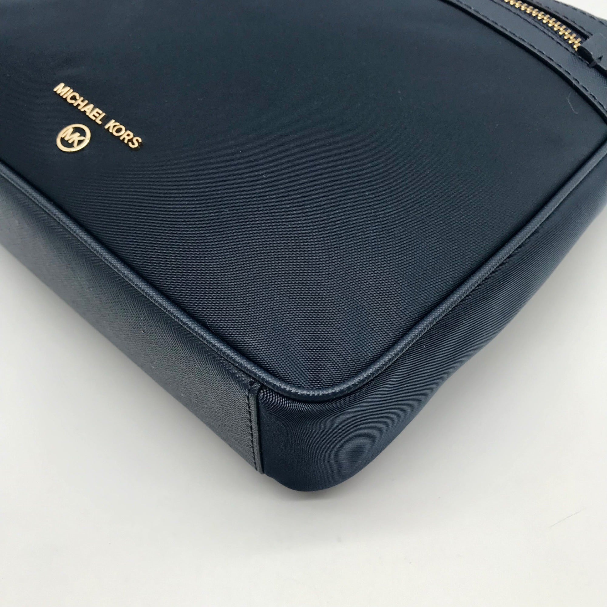 Michael Kors Navy Nylon North South Jet Set Charm Large Crossbody