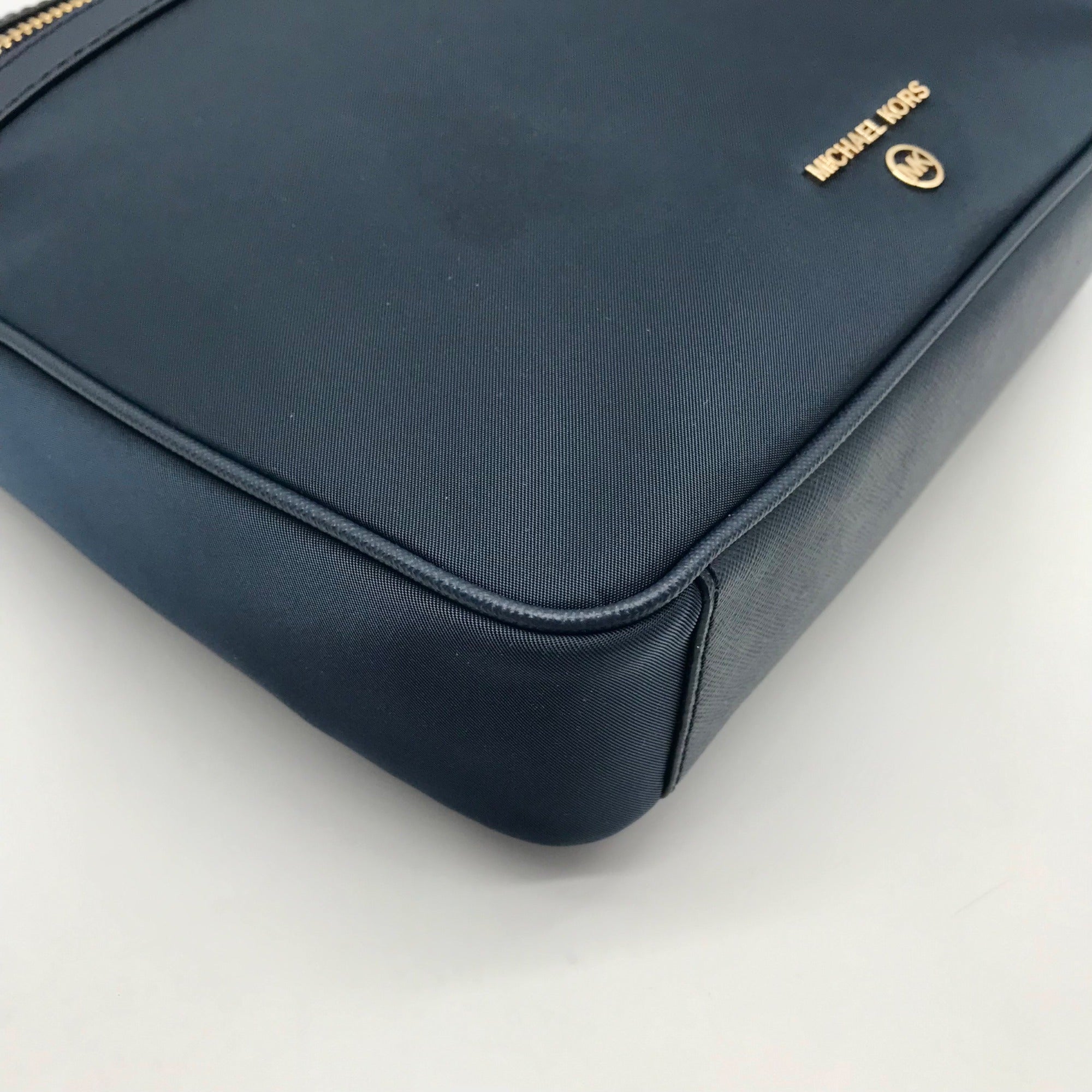 Michael Kors Navy Nylon North South Jet Set Charm Large Crossbody