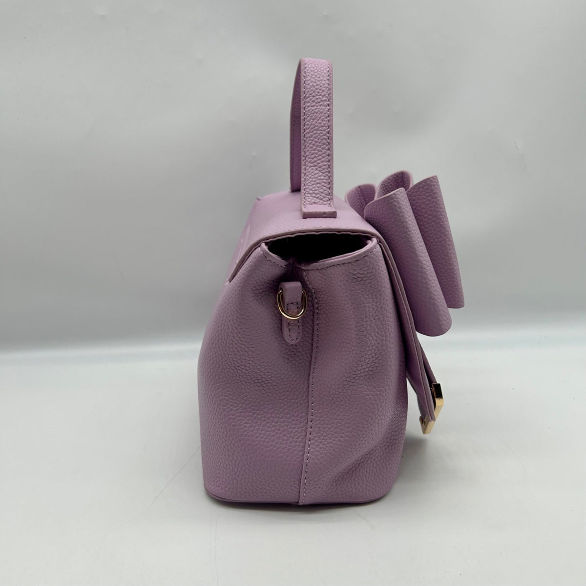 Like Dreams Purple Leather Bowtie Crossbody Bag
