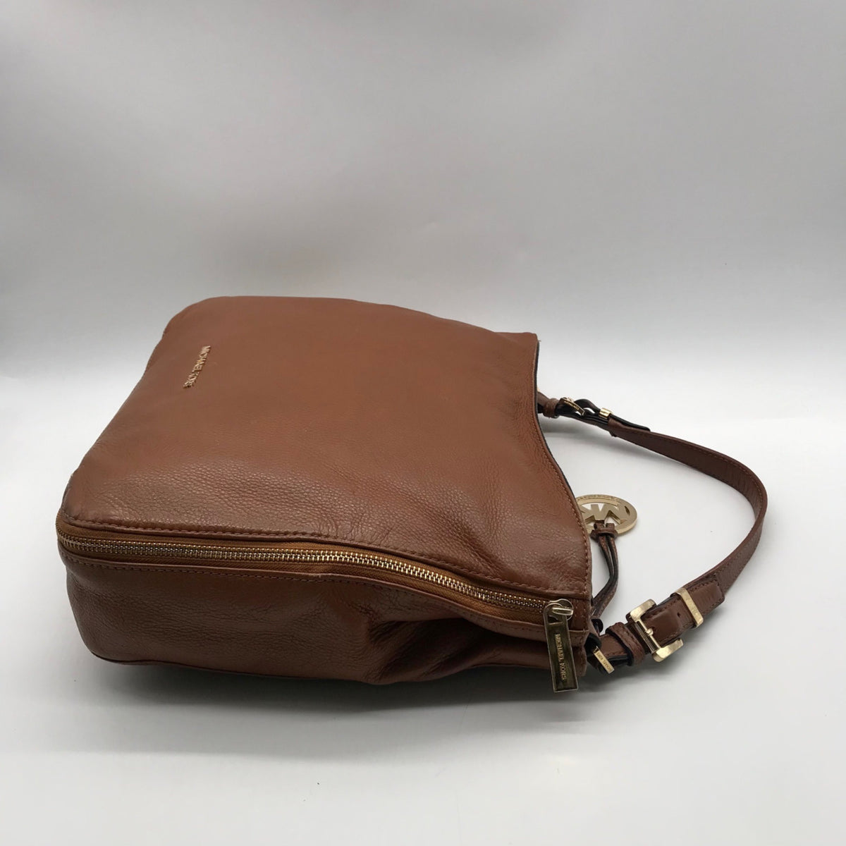 Michael Kors Brown Pebbled Leather Hobo Shoulder Bag