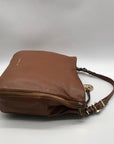 Michael Kors Brown Pebbled Leather Hobo Shoulder Bag