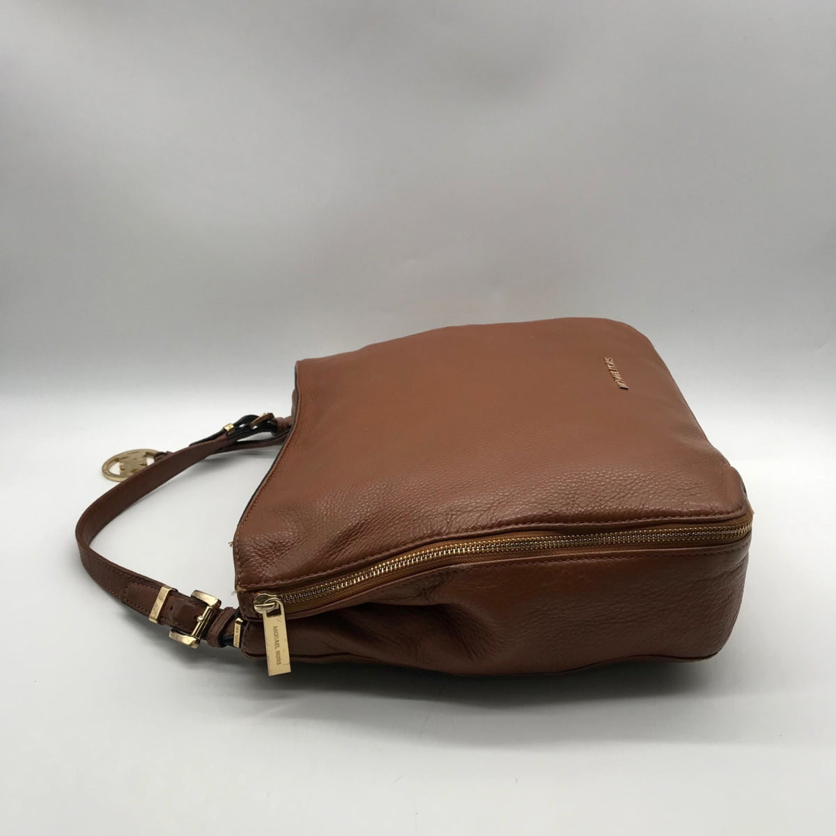 Michael Kors Brown Pebbled Leather Hobo Shoulder Bag