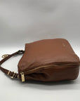 Michael Kors Brown Pebbled Leather Hobo Shoulder Bag