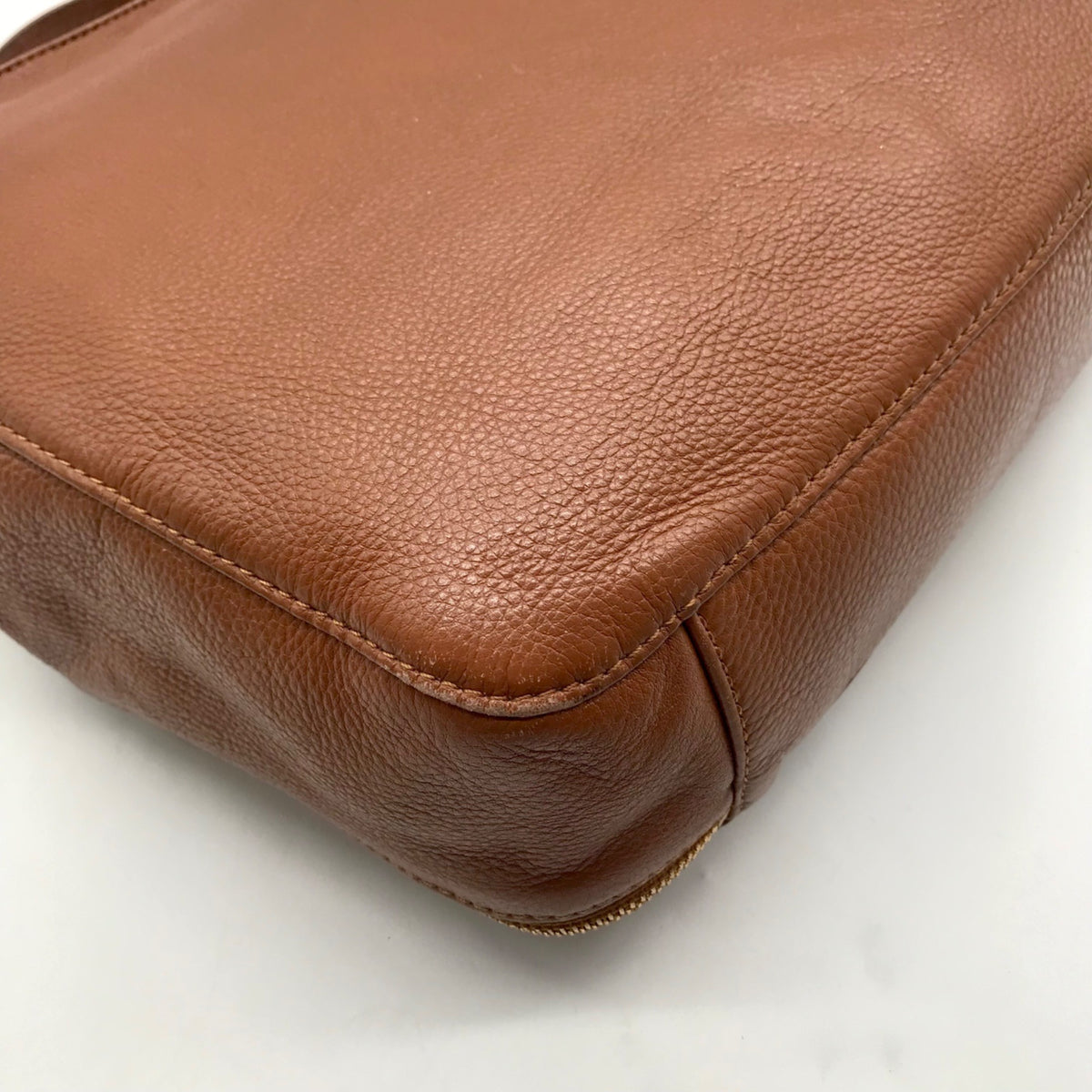 Michael Kors Brown Pebbled Leather Hobo Shoulder Bag