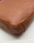 Michael Kors Brown Pebbled Leather Hobo Shoulder Bag