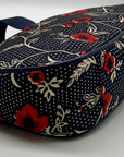 Tory Burch Navy and Red Retro Batik Crossbody Bag