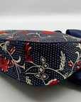 Tory Burch Navy and Red Retro Batik Crossbody Bag