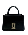 Karl Lagerfeld Black Paris Simone Leather Convertible Satchel