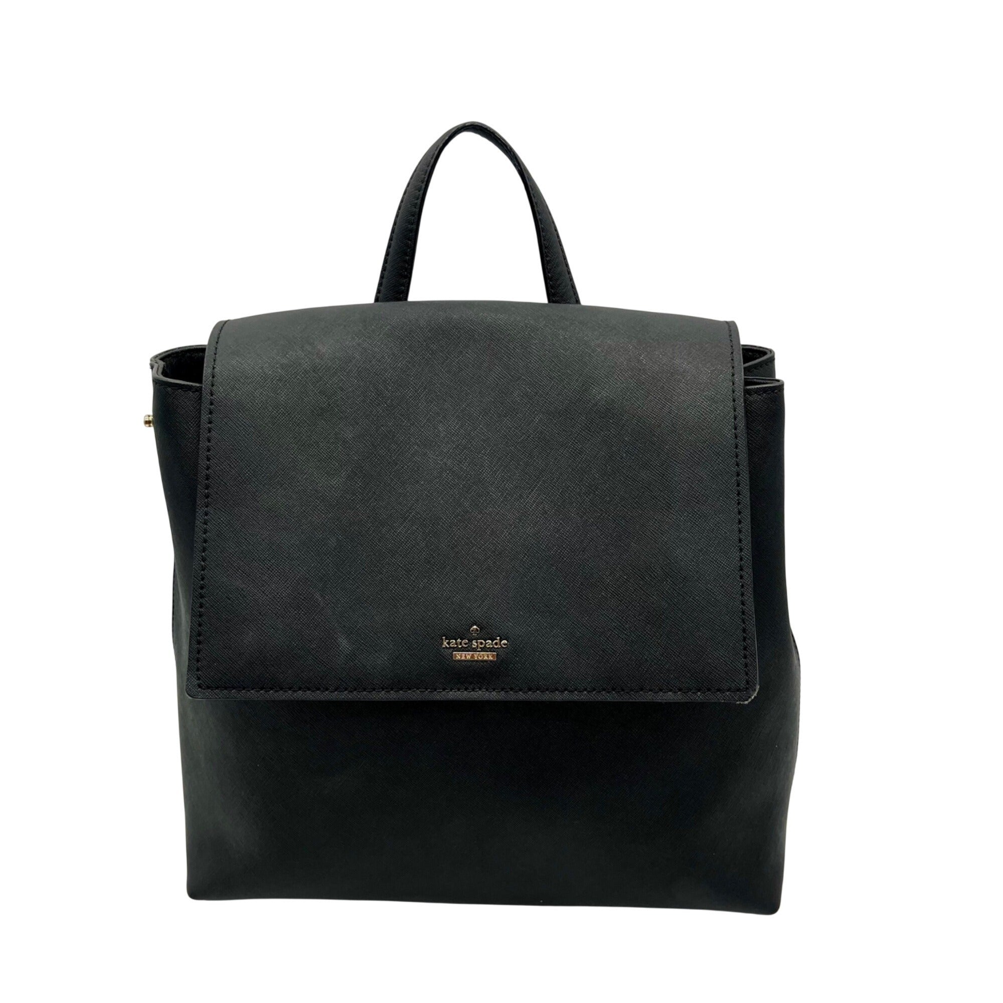 Kate Spade Black Leather Backpack