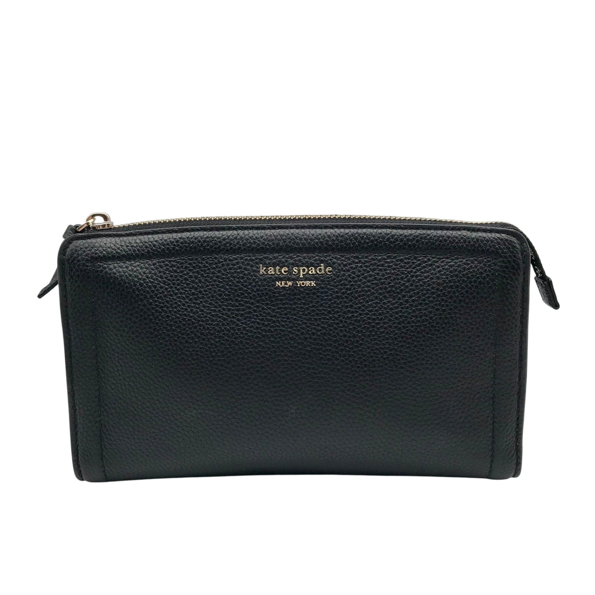 Kate Spade Black Pebbled Leather Knott Crossbody Bag 