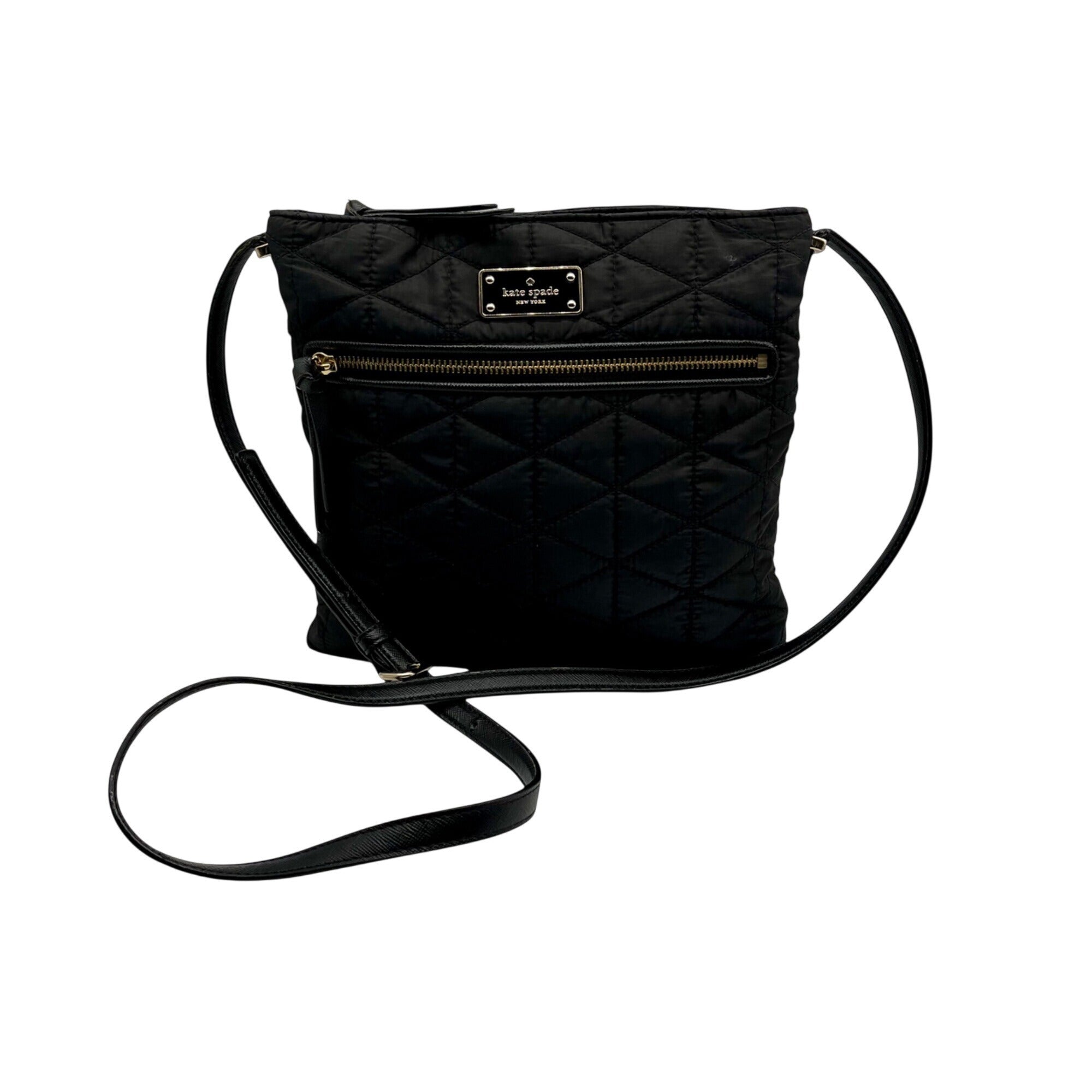 Kate Spade Black Quilted Fabric Wilson Dessi Bag