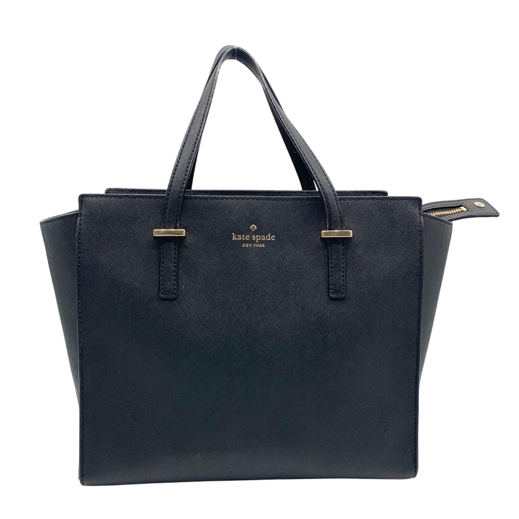 Kate Spade Black Saffiano Leather Large Cedar Street Hayden Satchel 