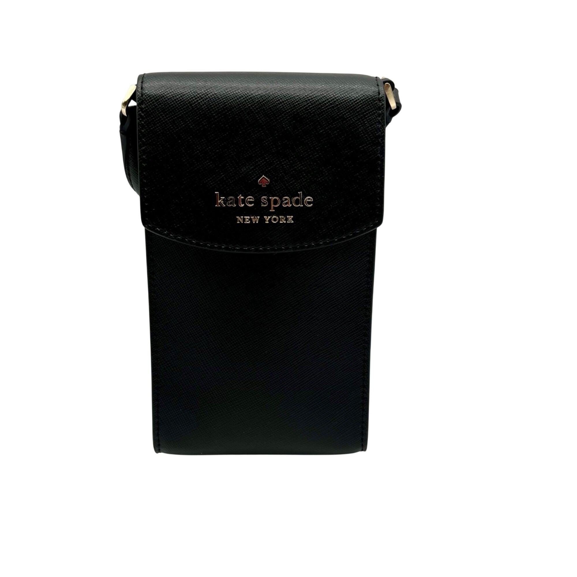 Kate Spade Black Saffiano Leather Phone Crossbody