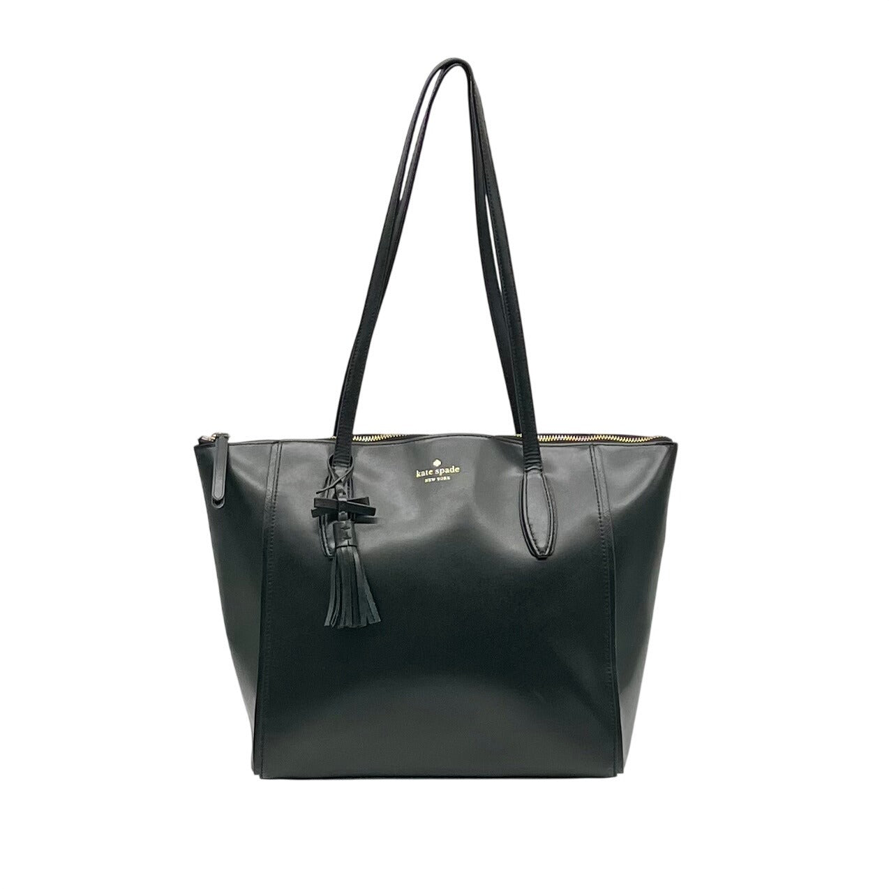 Kate Spade Black Smooth Leather Kali Large Tote Bag